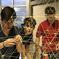 Tetraeder aus Spaghetti